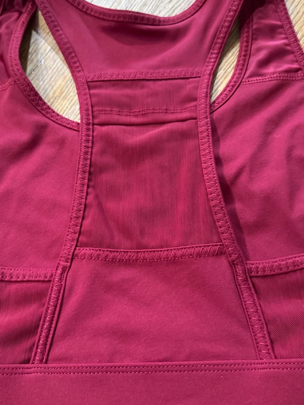 Fabletics Burgundy Racerback Sports Bra - Picture 6 of 8